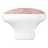 Bouton De Porte En Céramique Le rose de papillon (Côté)