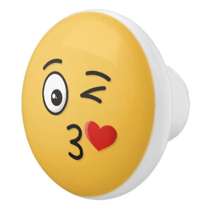 Bouton De Porte En Céramique Le visage Jetant un baiser