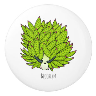 Bouton De Porte En Céramique Leaf slug cartoon illustration