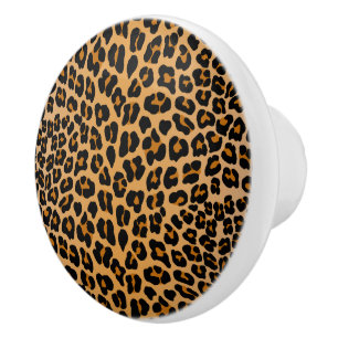 Bouton De Porte En Céramique Leopard