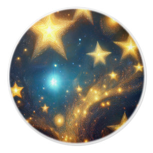 Bouton De Porte En Céramique Les étoiles d'or