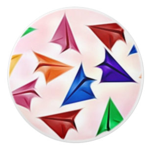 Bouton De Porte En Céramique Les Filles Aiment Aussi Les Avions En Papier.