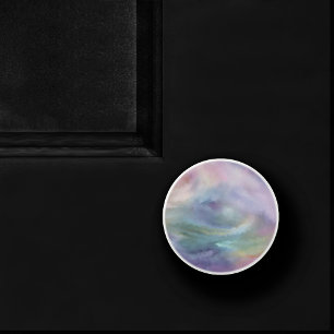 Bouton De Porte En Céramique Les Pastels Whimsical Dreamy Muted Rainbow Mottl