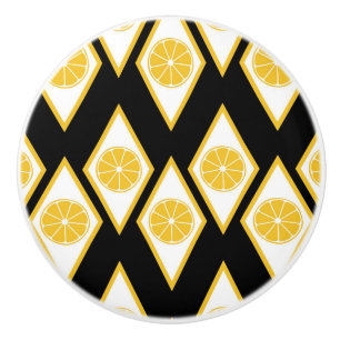 Bouton De Porte En Céramique Les tranches d'agrumes dans le Motif Diamant moder