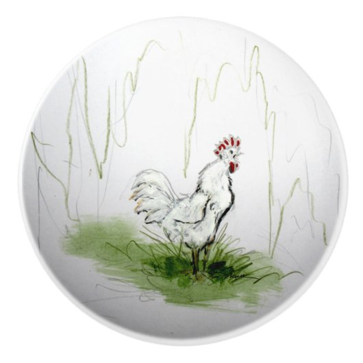 Bouton De Porte En Céramique Let's Get Started! (Devant)