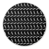 Bouton De Porte En Céramique Lettre initiale A monogramme (Devant)