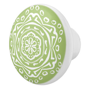 Bouton De Porte En Céramique Lichen Mandala