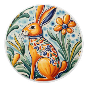 Bouton De Porte En Céramique Lièvre lapin lapin méditerranéen lapin folle Art a
