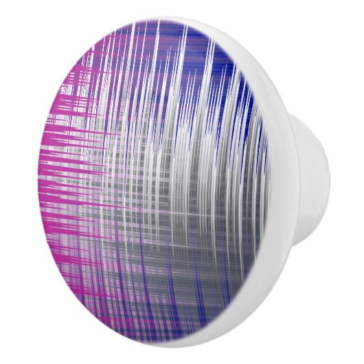 Bouton De Porte En Céramique lignes croisées (Droite)