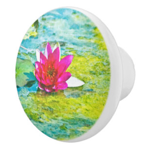 Bouton De Porte En Céramique Lily Lilypad