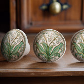 Bouton De Porte En Céramique Lily of the Valley Serenity Ceramic Knob Pull