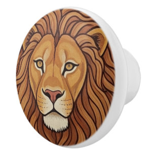 Bouton De Porte En Céramique Lion porte pull, Safari, Animaux, Roi de la Jungle