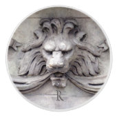 Bouton De Porte En Céramique LionHead Classic Architectural Monogrammed (Devant)
