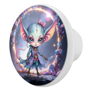 Bouton De Porte En Céramique Liora – Cœur de cristal venu des étoiles
