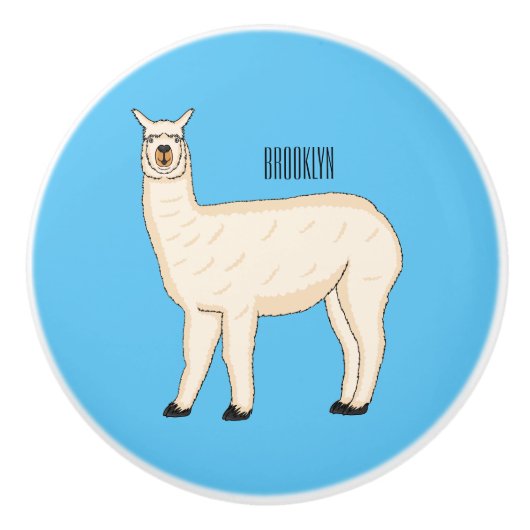 Bouton De Porte En Céramique Llama (Devant)