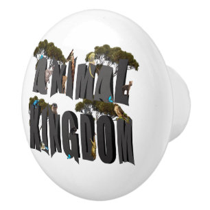 Bouton De Porte En Céramique Logo Animal Kingdom,