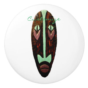 Bouton De Porte En Céramique Long Tonnerre-Cove du masque Tiki