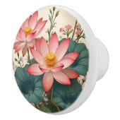 Bouton De Porte En Céramique lotus (Droite)