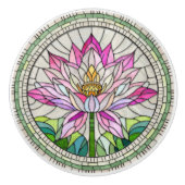 Bouton De Porte En Céramique Lotus Flower Mosaic Art (Devant)