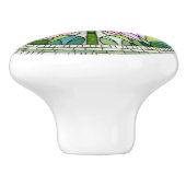 Bouton De Porte En Céramique Lotus Flower Mosaic Art (Côté)