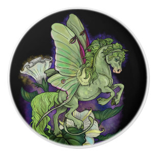 Bouton De Porte En Céramique Luna Moonduster Moth Fairy Horse Ceramic Knob