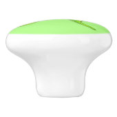 Bouton De Porte En Céramique Luna moth sur un arrière - plan vert pâle (Côté)