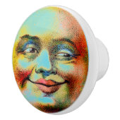 Bouton De Porte En Céramique Lune bleue (Droite)