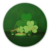 Bouton De Porte En Céramique Lutrin de thème Saint-Patrick de SlipperyJoe (Devant)