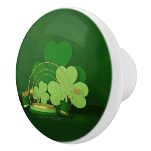 Bouton De Porte En Céramique Lutrin de thème Saint-Patrick de SlipperyJoe (Droite)