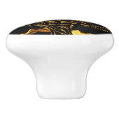 Bouton De Porte En Céramique Luxury Full Gold Swirl Black Hardware Cabinet Acce (Côté)