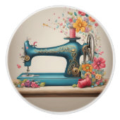 Bouton De Porte En Céramique Machine à coudre antique (Devant)