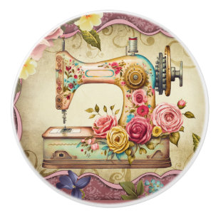 Bouton De Porte En Céramique Machine à coudre vintage