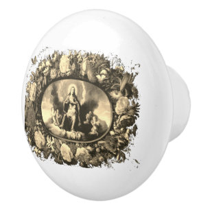 Bouton De Porte En Céramique Madonna