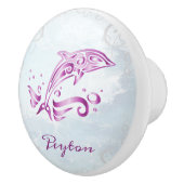 Bouton De Porte En Céramique Magenta Dolphin Ceramic Personnalisé Knob (Droite)