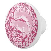 Bouton De Porte En Céramique Magenta Purple écureuil Forêt Florale Bois (Droite)
