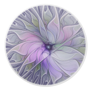 Bouton De Porte En Céramique Magnifique beauté moderne abstraite fleur d'art fr