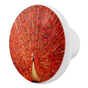 Bouton De Porte En Céramique Magnifique Pic Rouge,