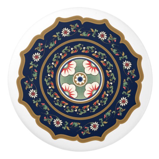 Bouton De Porte En Céramique Mah Jongg Motifs (Devant)