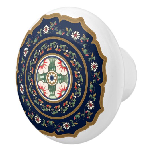 Bouton De Porte En Céramique Mah Jongg Motifs (Droite)