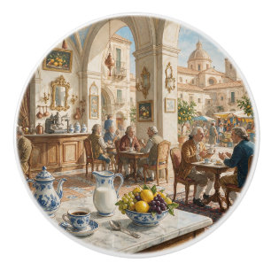 Bouton De Porte En Céramique Maison de café de Palerme de style sicilien des an