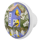 Bouton De Porte En Céramique Maison flower garden (Droite)