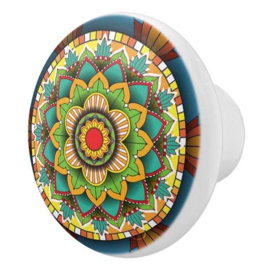 Bouton De Porte En Céramique  Mandala Ceramic Knob (Droite)