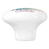 Bouton De Porte En Céramique Mandala Lotus Blossom Thunder_Cove (Côté)