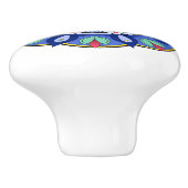 Bouton De Porte En Céramique Mandala Motif 01 (Côté)