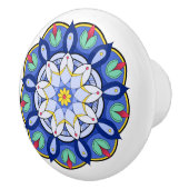 Bouton De Porte En Céramique Mandala Motif 01 (Droite)