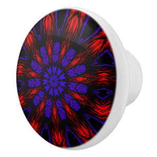 Bouton De Porte En Céramique Mandala Sud-Ouest Hippie Boho Chic Bohemian
