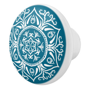 Bouton De Porte En Céramique Mandala Tidepool