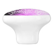 Bouton De Porte En Céramique Mandala violet (Côté)
