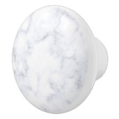 Bouton De Porte En Céramique Marbre blanc (Droite)