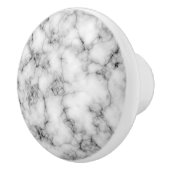 Bouton De Porte En Céramique Marbre blanc (Droite)